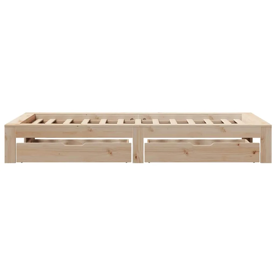 Cadre de lit sans matelas 90x200 cm bois de pin massif - 7