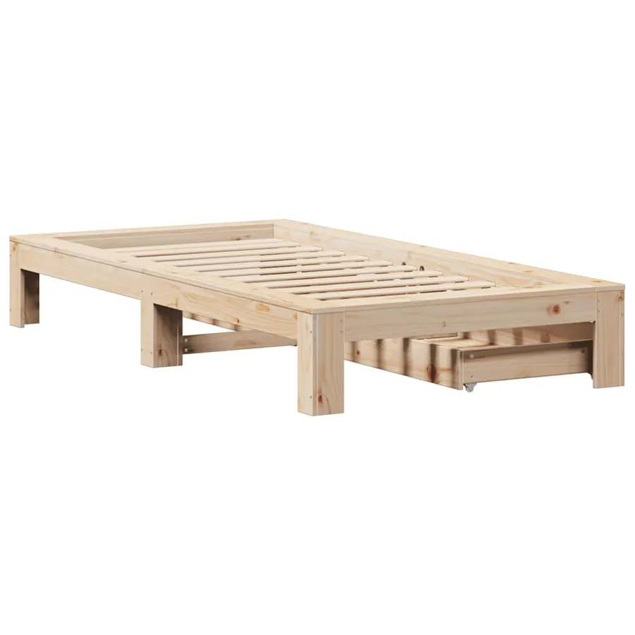 Cadre de lit sans matelas 90x200 cm bois de pin massif - 8