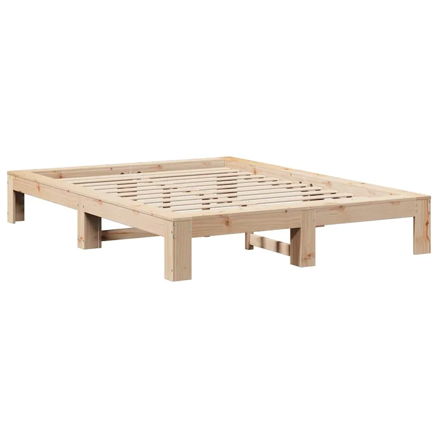 Cadre de lit sans matelas 150x200 cm bois de pin massif - 5