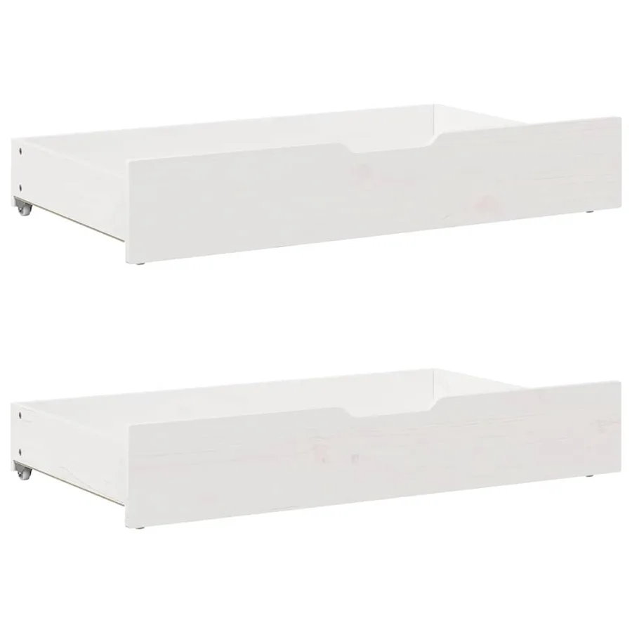 Cadre de lit sans matelas blanc 100x200 cm bois de pin massif - 8