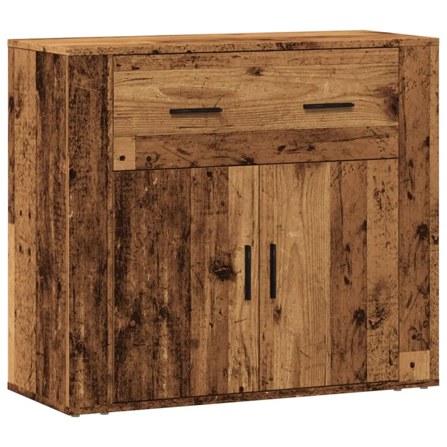 Buffet vieux bois 80x33x70 cm bois d'ingénierie - 2