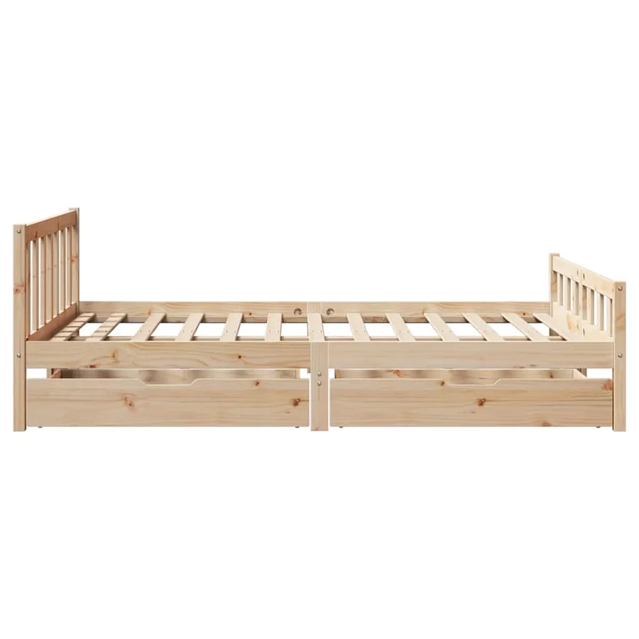 Cadre de lit sans matelas 160x200 cm bois massif de pin - 5