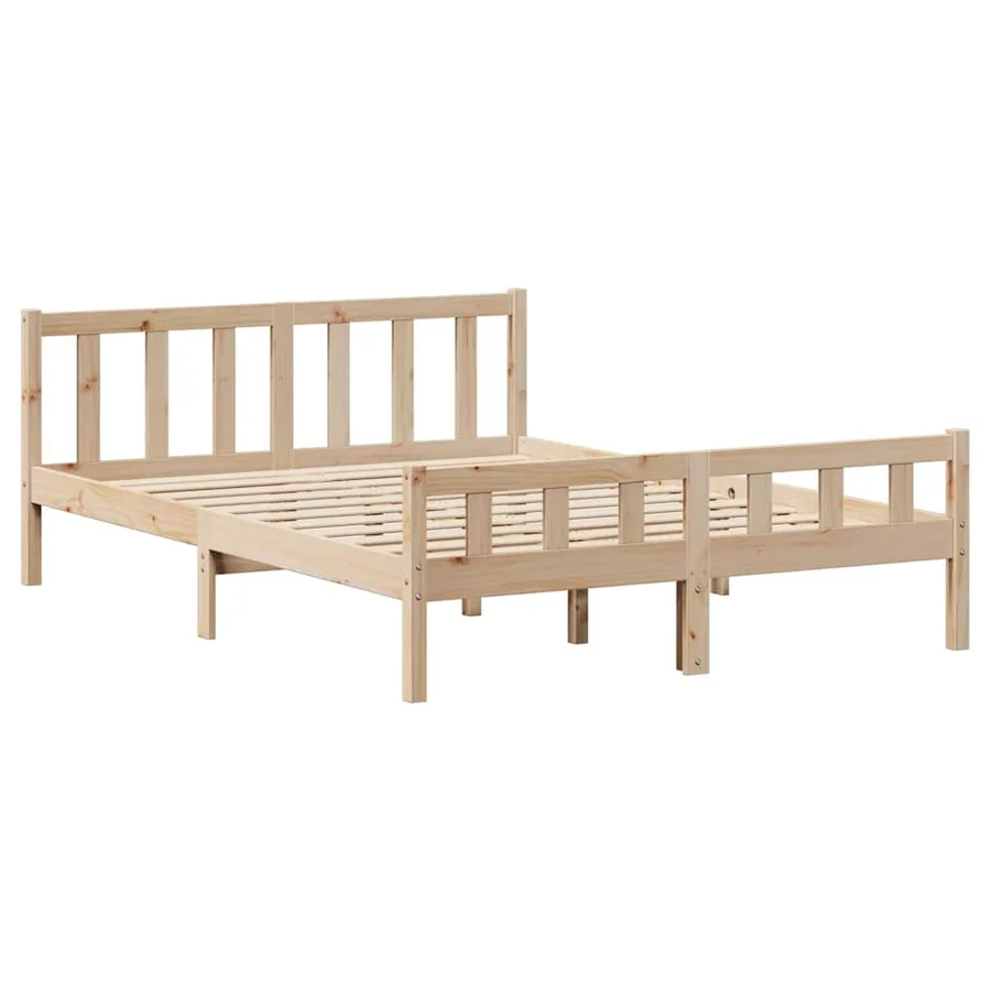 Cadre de lit sans matelas 160x200 cm bois massif de pin - 7