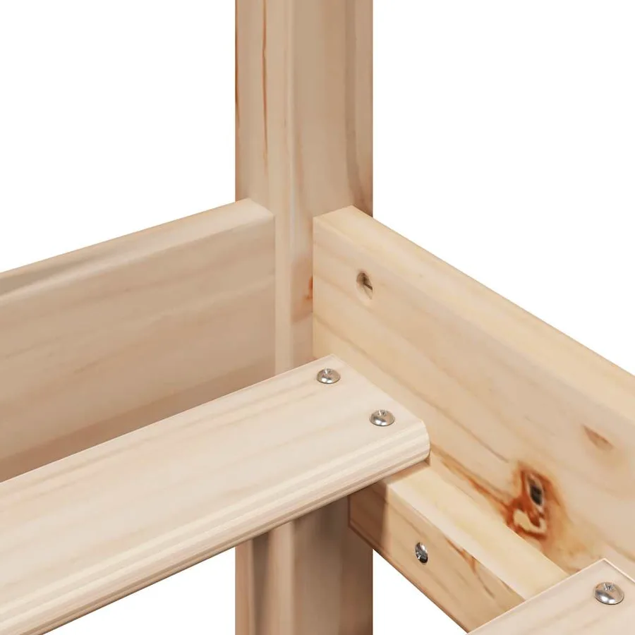 Cadre de lit sans matelas 100x200 cm bois massif de pin - 10