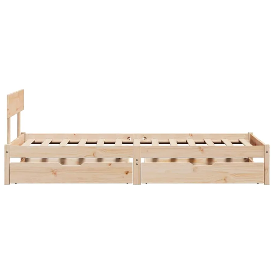 Cadre de lit sans matelas 90x200 cm bois de pin massif - 5