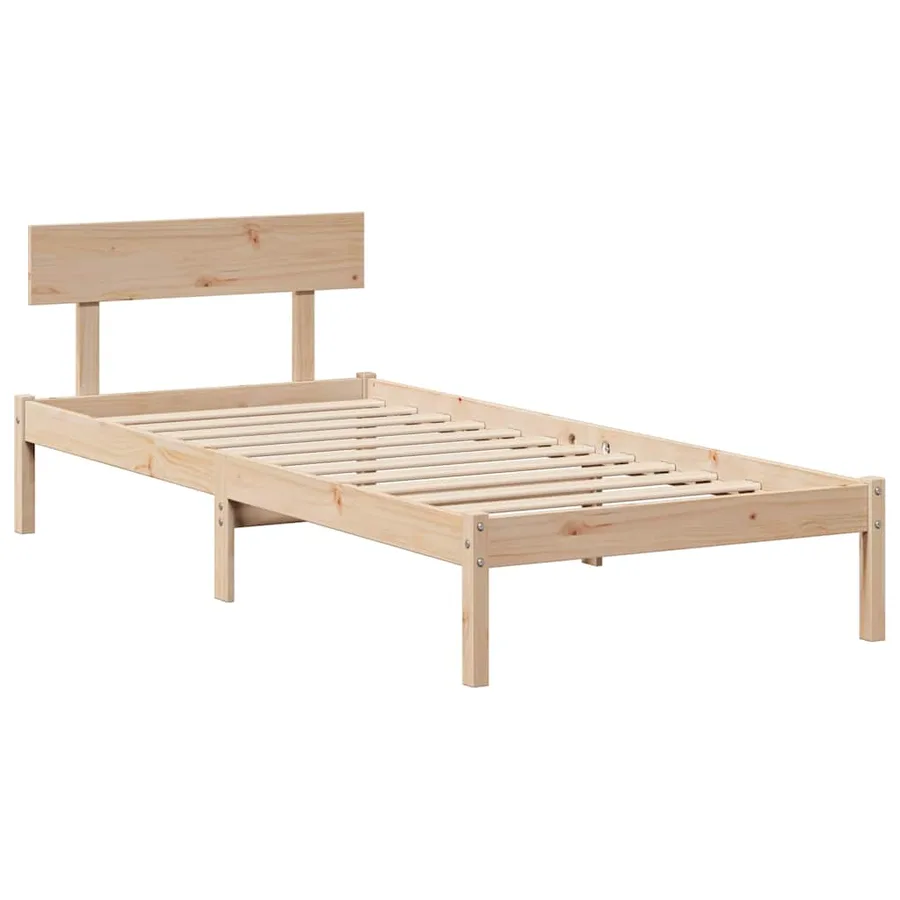 Cadre de lit sans matelas 90x200 cm bois de pin massif - 7