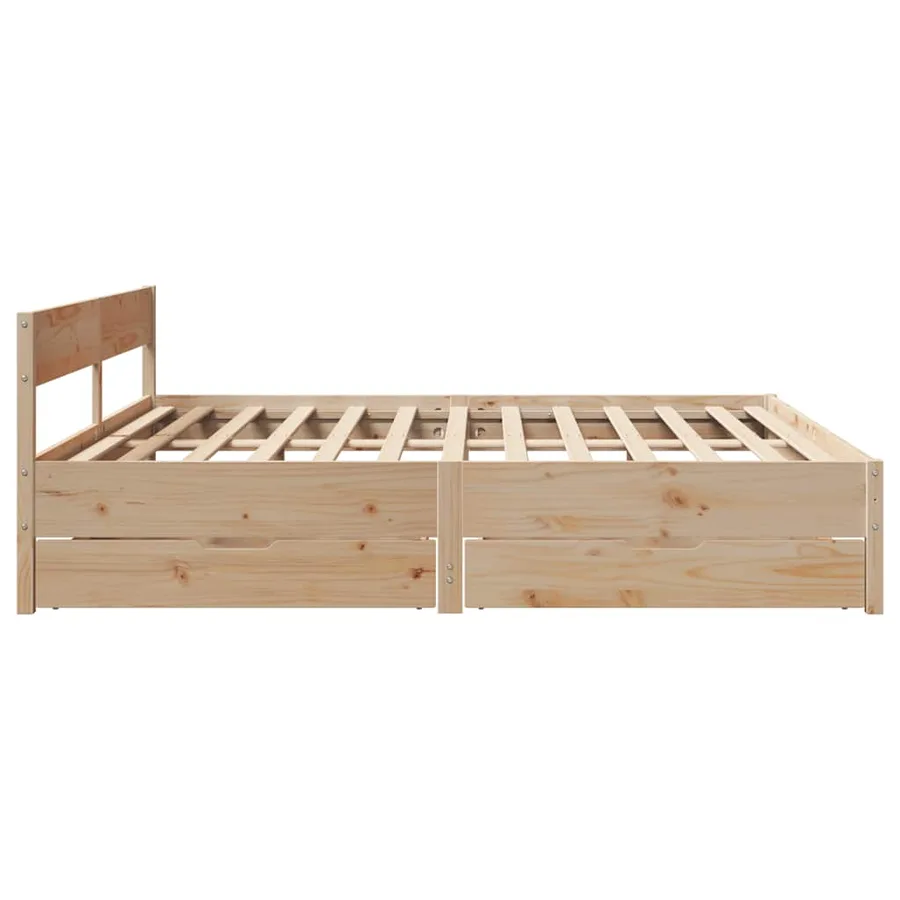 Cadre de lit sans matelas 180x200 cm bois massif de pin - 7