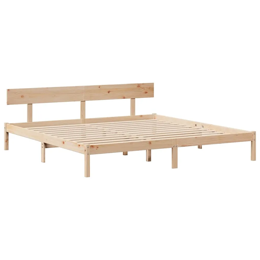 Cadre de lit sans matelas 180x200 cm bois massif de pin - 7