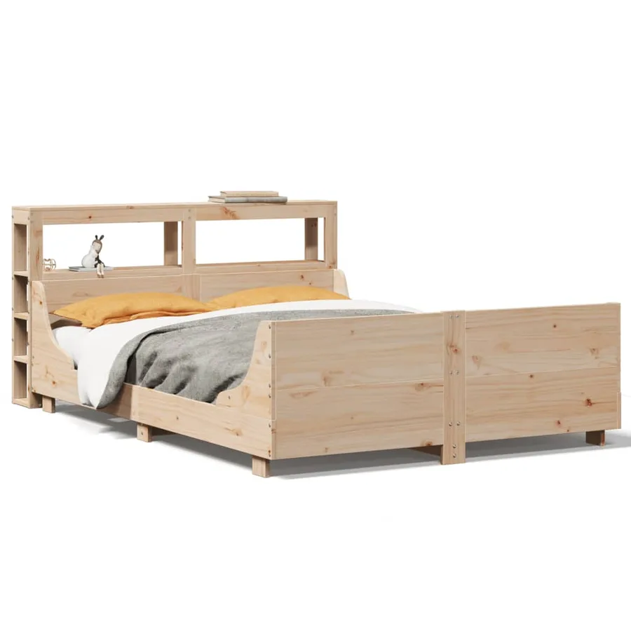 Cadre de lit sans matelas 150x200 cm bois de pin massif - 2