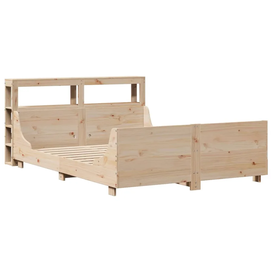 Cadre de lit sans matelas 150x200 cm bois de pin massif - 3
