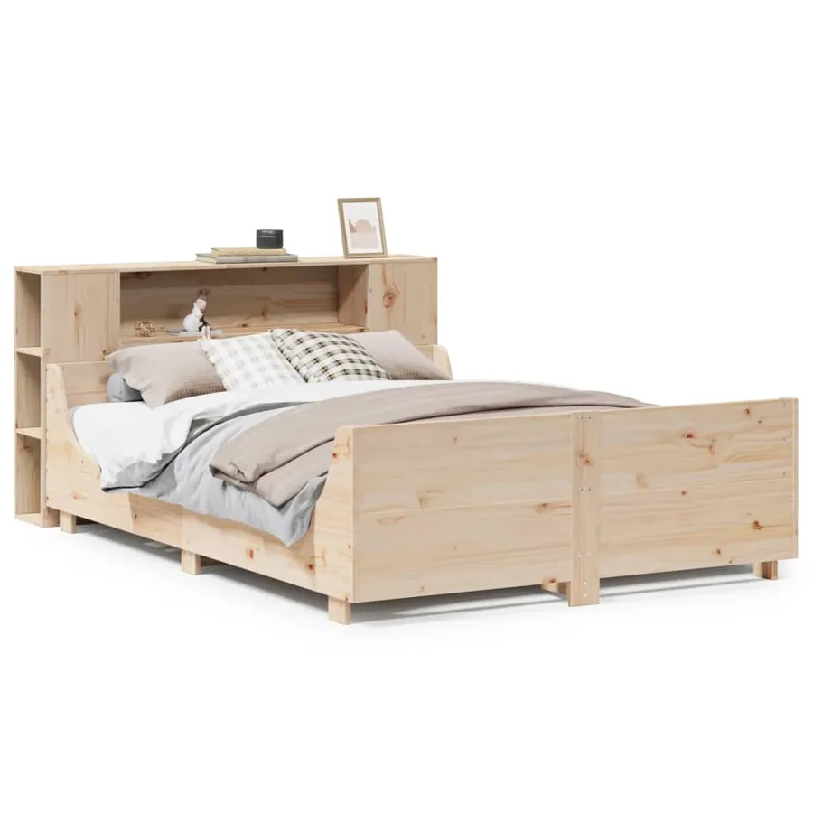 Cadre de lit sans matelas 150x200 cm bois de pin massif - 2