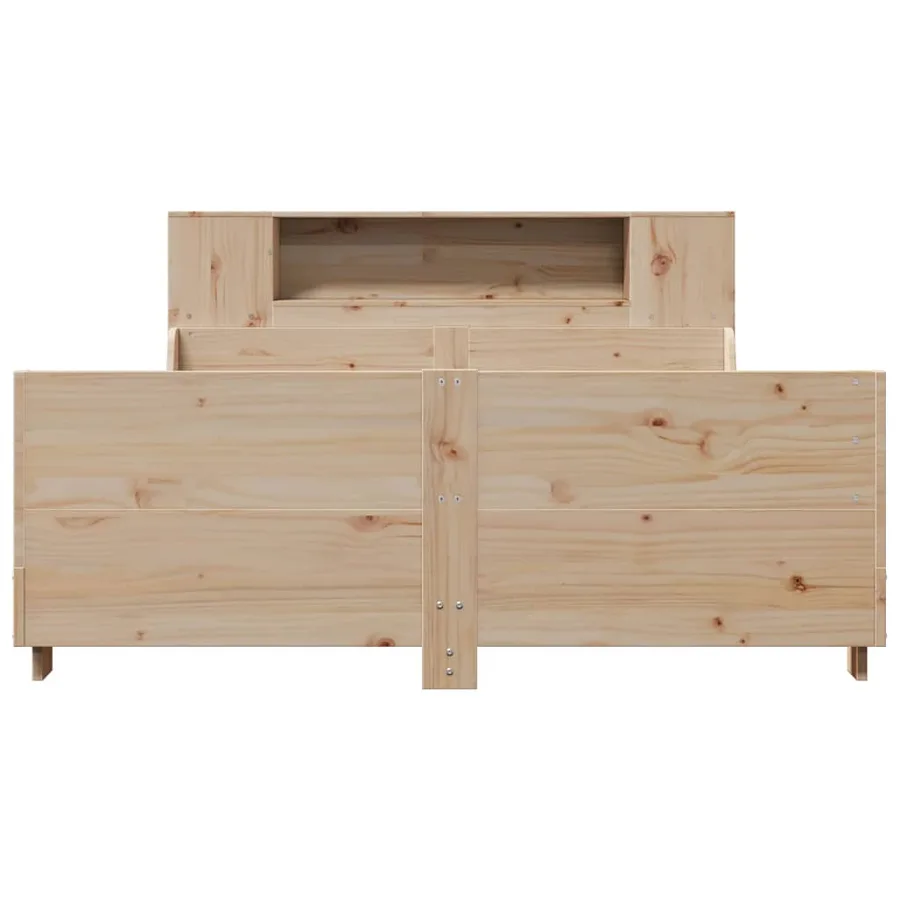 Cadre de lit sans matelas 150x200 cm bois de pin massif - 4
