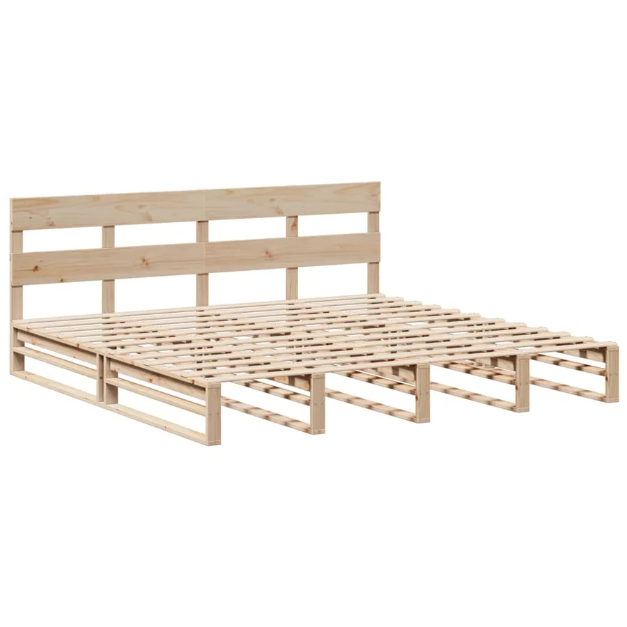 Cadre de lit sans matelas 180x200 cm bois massif de pin - 3