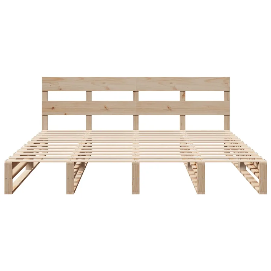 Cadre de lit sans matelas 180x200 cm bois massif de pin - 5
