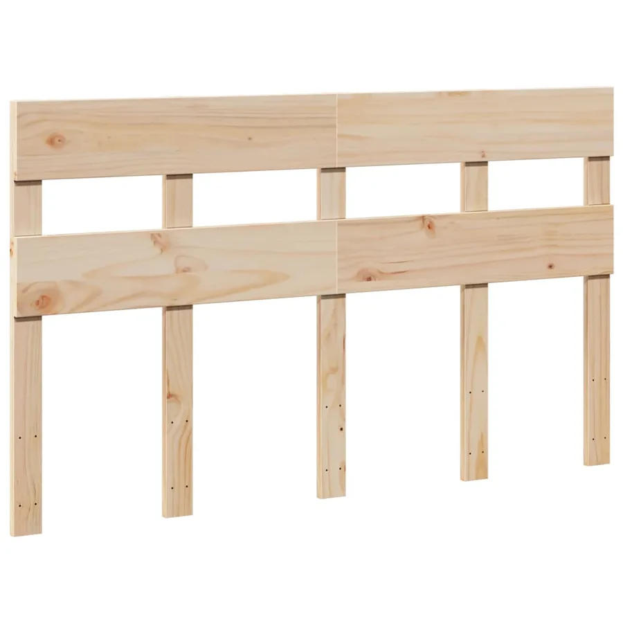 Cadre de lit sans matelas 140x190 cm bois de pin massif - 5