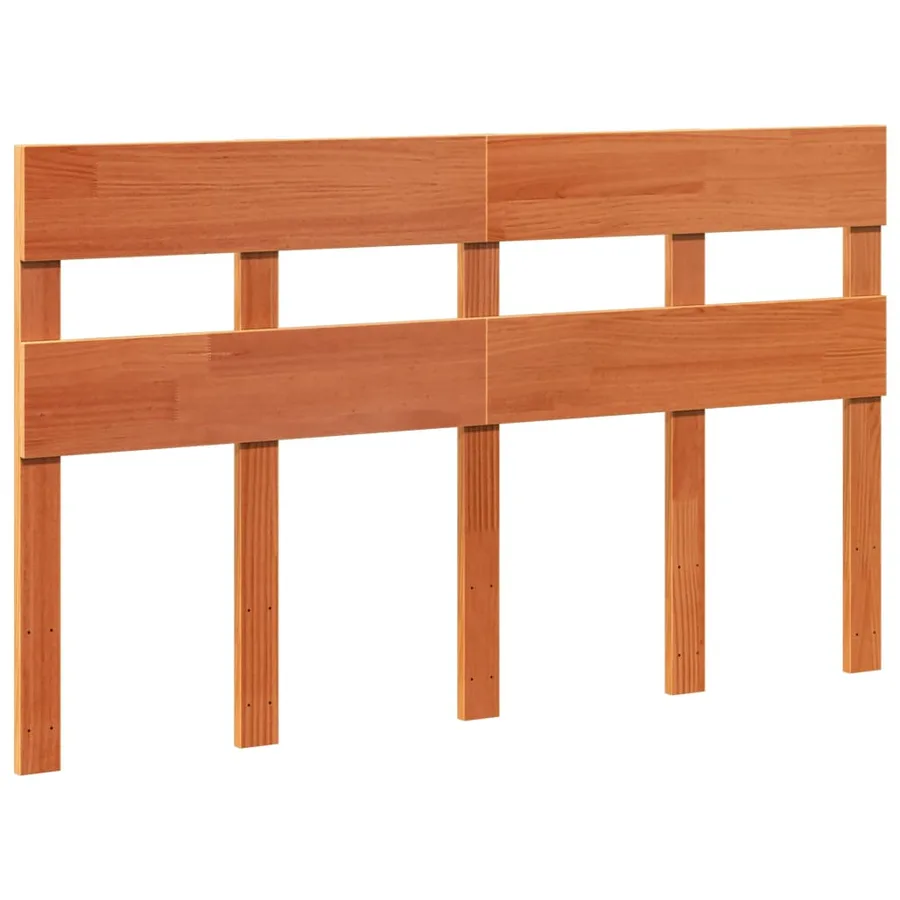 Cadre de lit sans matelas cire marron 150x200cm bois pin massif - 4