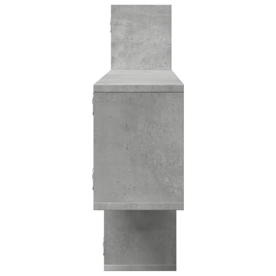 Étagère murale gris béton 167,5x18x68 cm bois d'ingénierie - 5