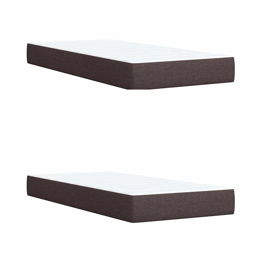 Sommier à lattes de lit avec matelas Marron foncé 200x200 cm - 11