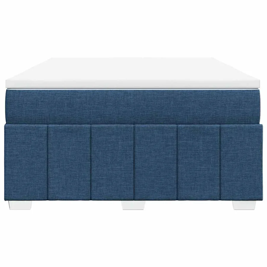 Sommier à lattes de lit avec matelas Bleu 140x190 cm Tissu - 4