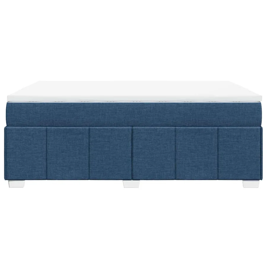 Sommier à lattes de lit avec matelas Bleu 140x190 cm Tissu - 8