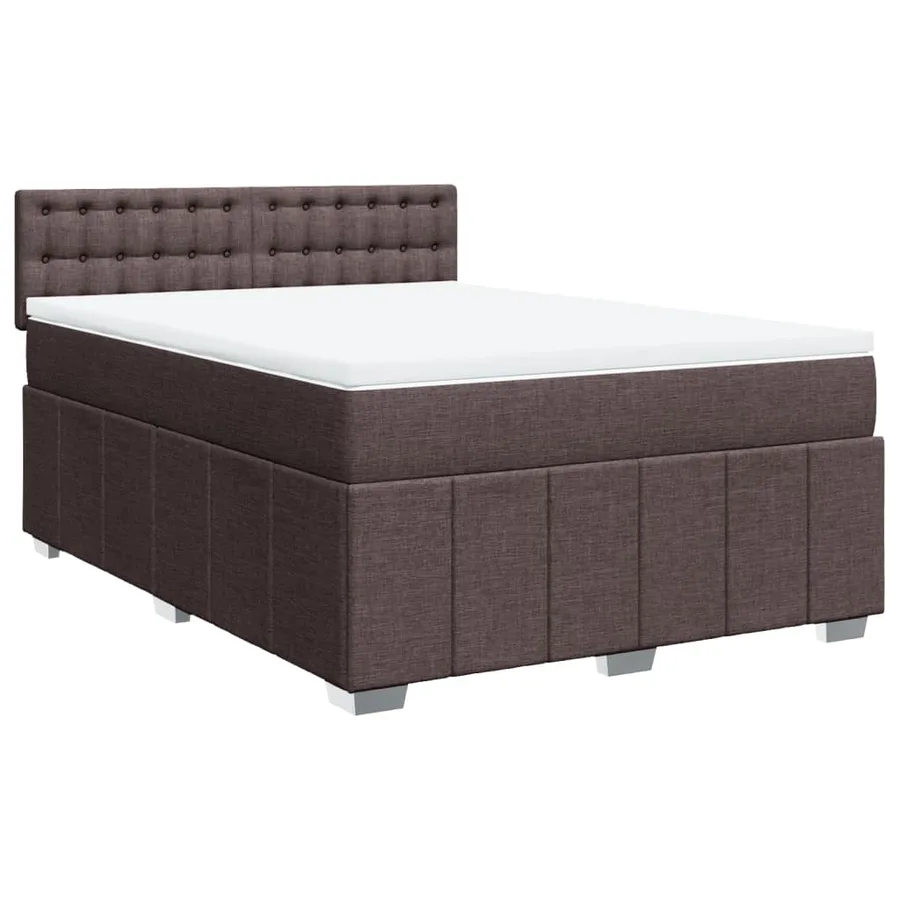 Sommier à lattes de lit avec matelas Marron foncé 140x200 cm - 2