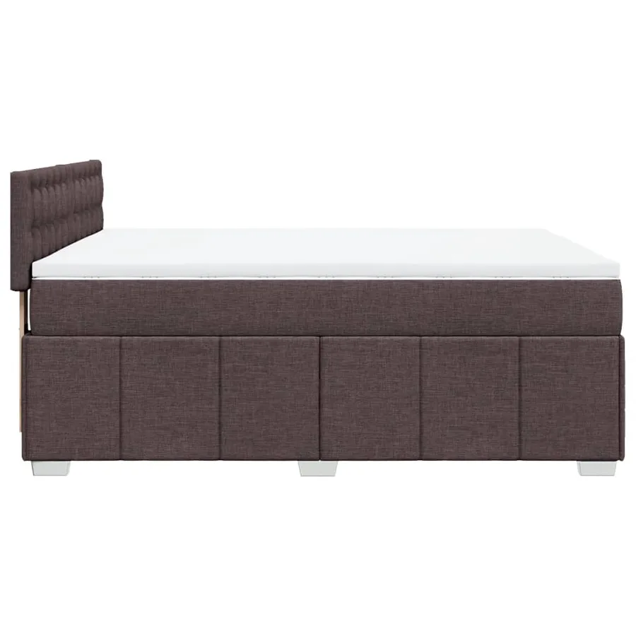 Sommier à lattes de lit avec matelas Marron foncé 140x200 cm - 5