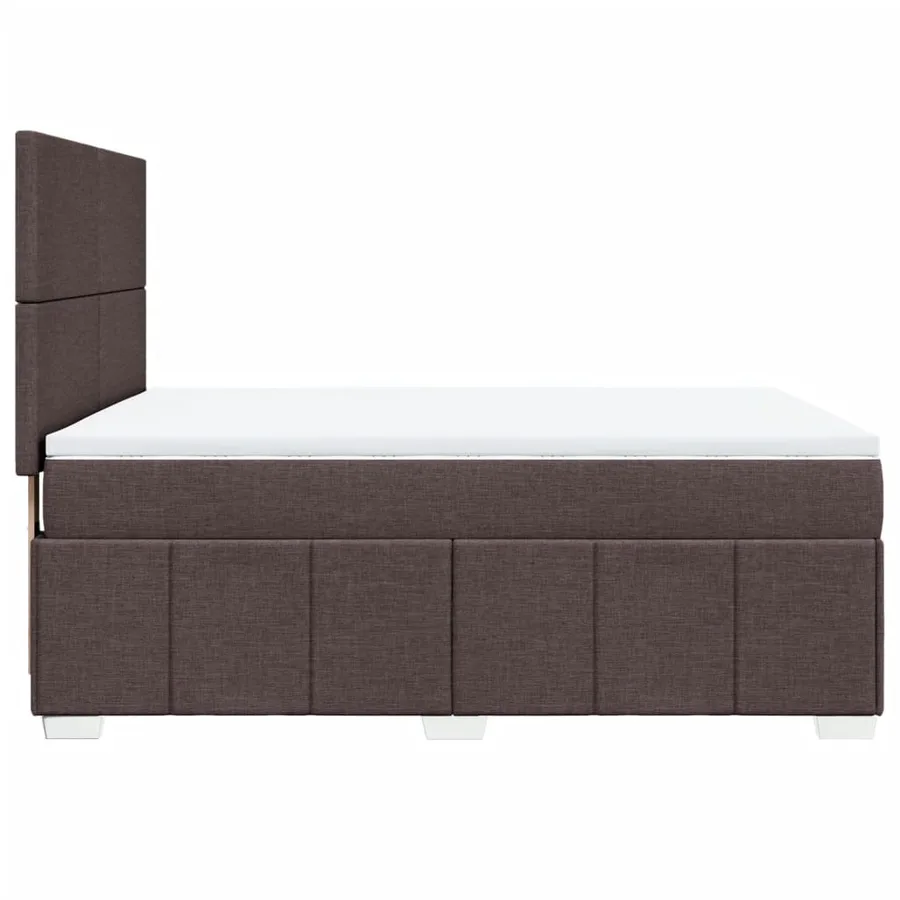 Sommier à lattes de lit avec matelas Marron foncé 140x200 cm - 5