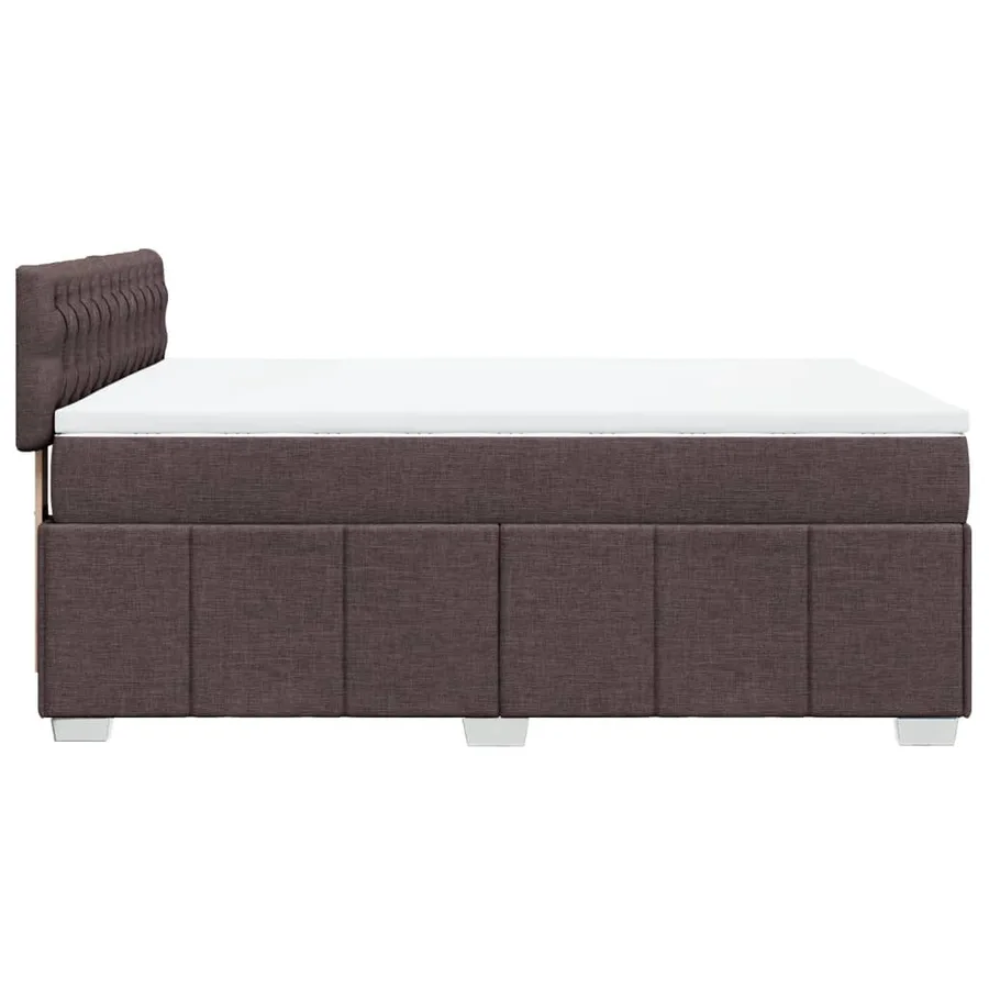 Sommier à lattes de lit avec matelas Marron foncé 140x200 cm - 7