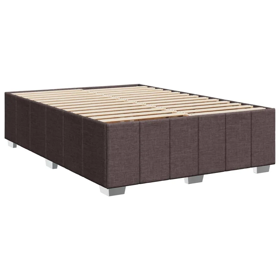 Sommier à lattes de lit avec matelas Marron foncé 140x200 cm - 9