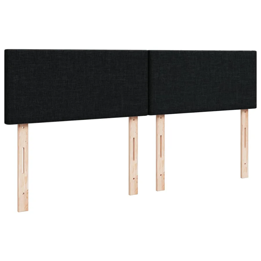 Sommier à lattes de lit avec matelas Noir 140x190 cm Tissu - 12
