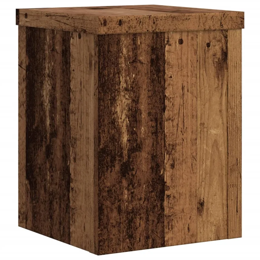 Supports pour plantes 2 pcs vieux bois bois d'ingénierie - 5