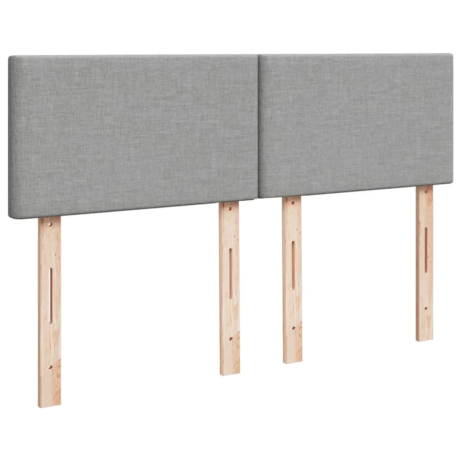 Sommier à lattes de lit avec matelas Gris clair 140x200cm Tissu - 7