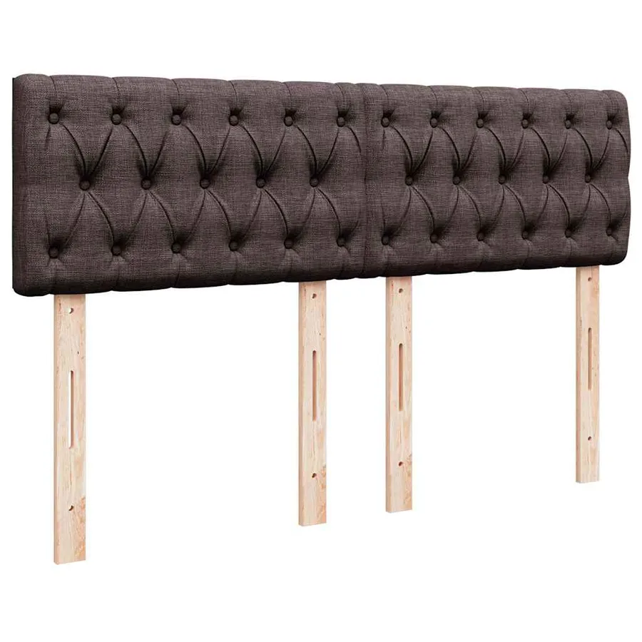 Sommier à lattes de lit avec matelas Marron foncé 140x190 cm - 7
