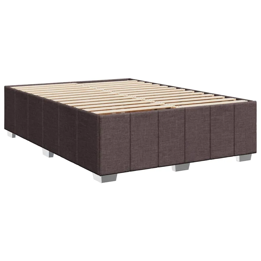 Sommier à lattes de lit avec matelas Marron foncé 140x190 cm - 8