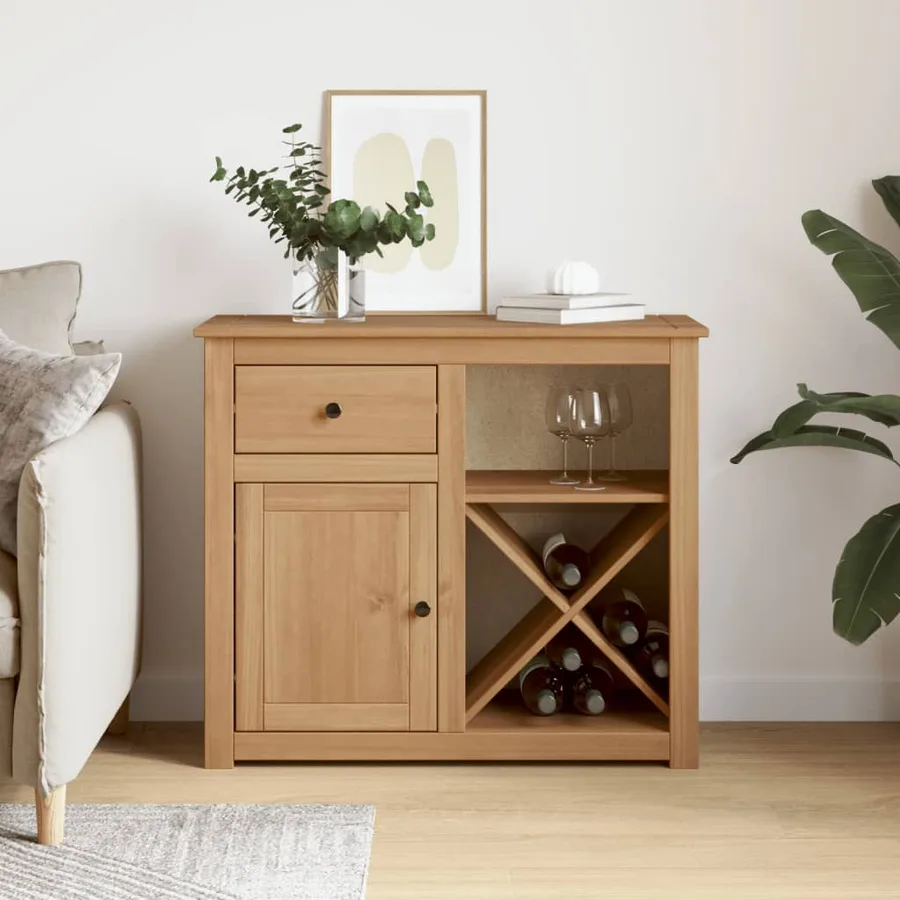 Buffet avec tiroir PANAMA 93x40x80 cm bois massif de pin - 3