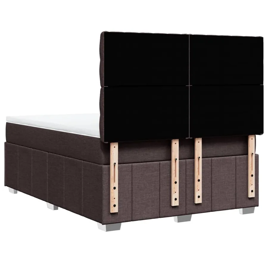 Sommier à lattes de lit avec matelas Marron foncé 140x190 cm - 8