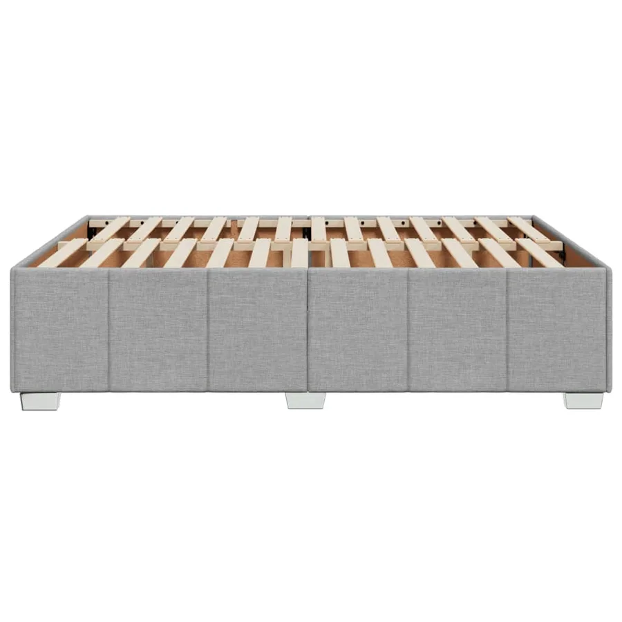 Cadre de lit sans matelas gris clair 140x200 cm tissu - 5
