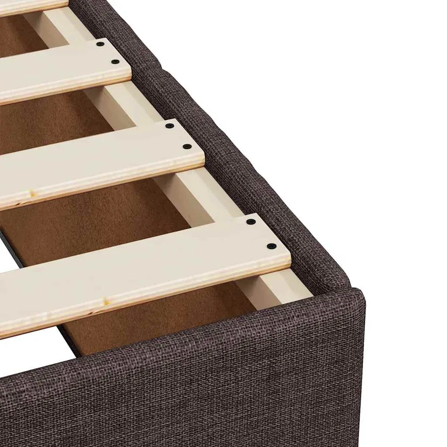 Sommier à lattes de lit avec matelas Marron foncé 140x190 cm - 11