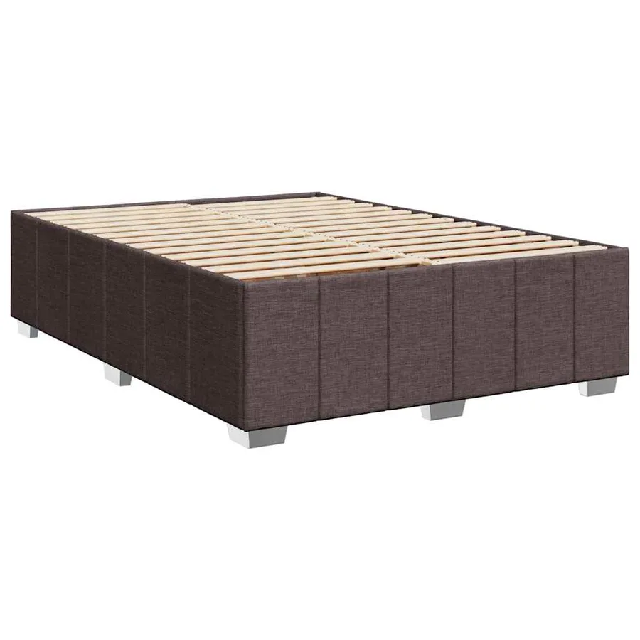 Sommier à lattes de lit avec matelas Marron foncé 140x190 cm - 8