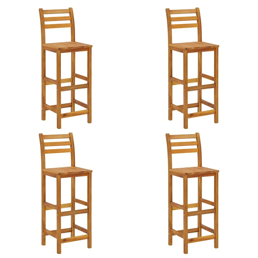 Ensemble de bar de jardin 5 pcs bois d'acacia solide - 5
