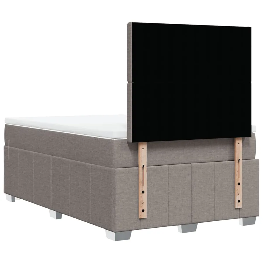 Sommier à lattes de lit avec matelas Taupe 120x200 cm Tissu - 6