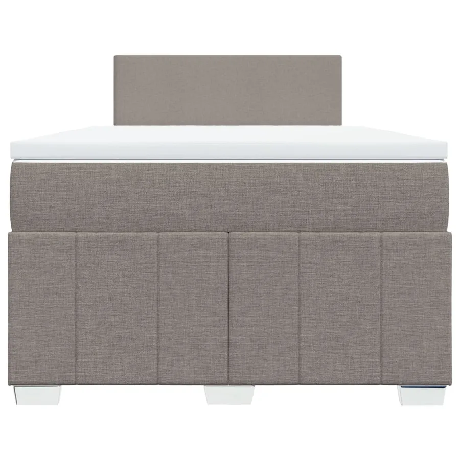 Sommier à lattes de lit avec matelas Taupe 120x200 cm Tissu - 6