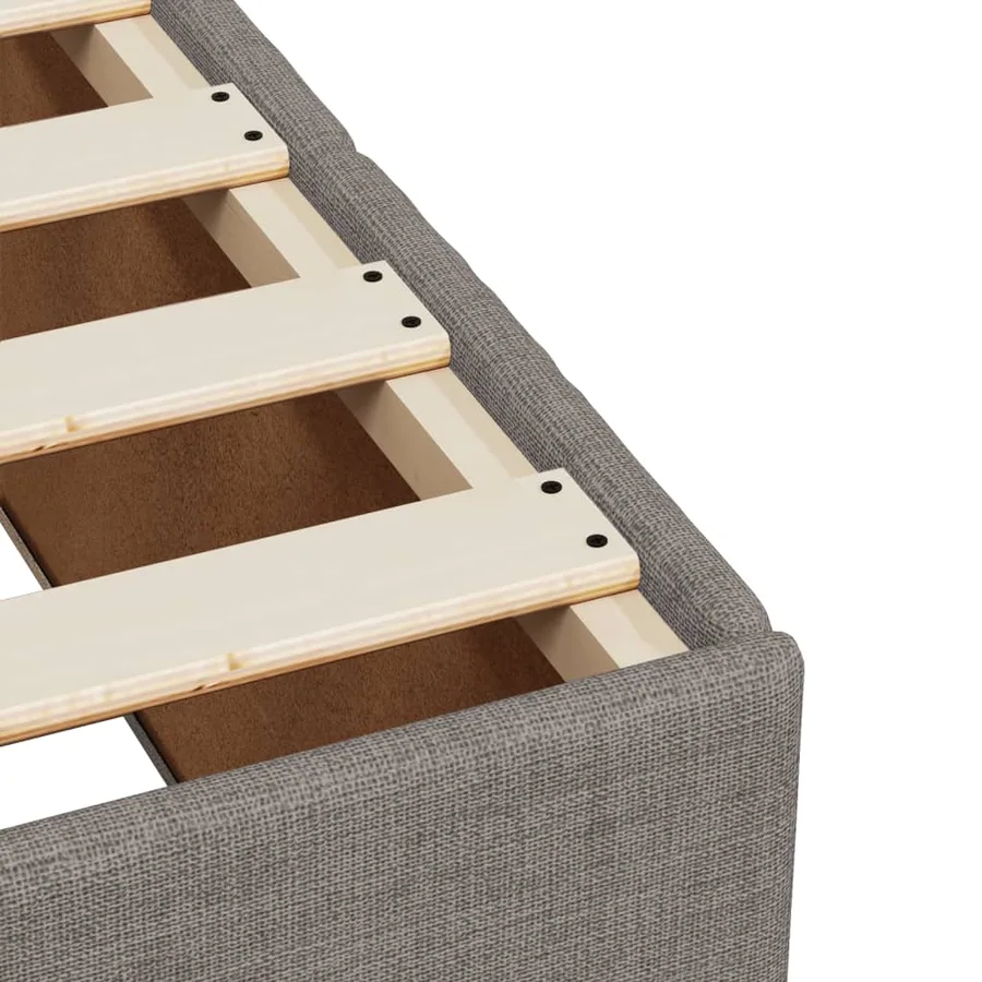 Sommier à lattes de lit avec matelas Taupe 120x200 cm Tissu - 13