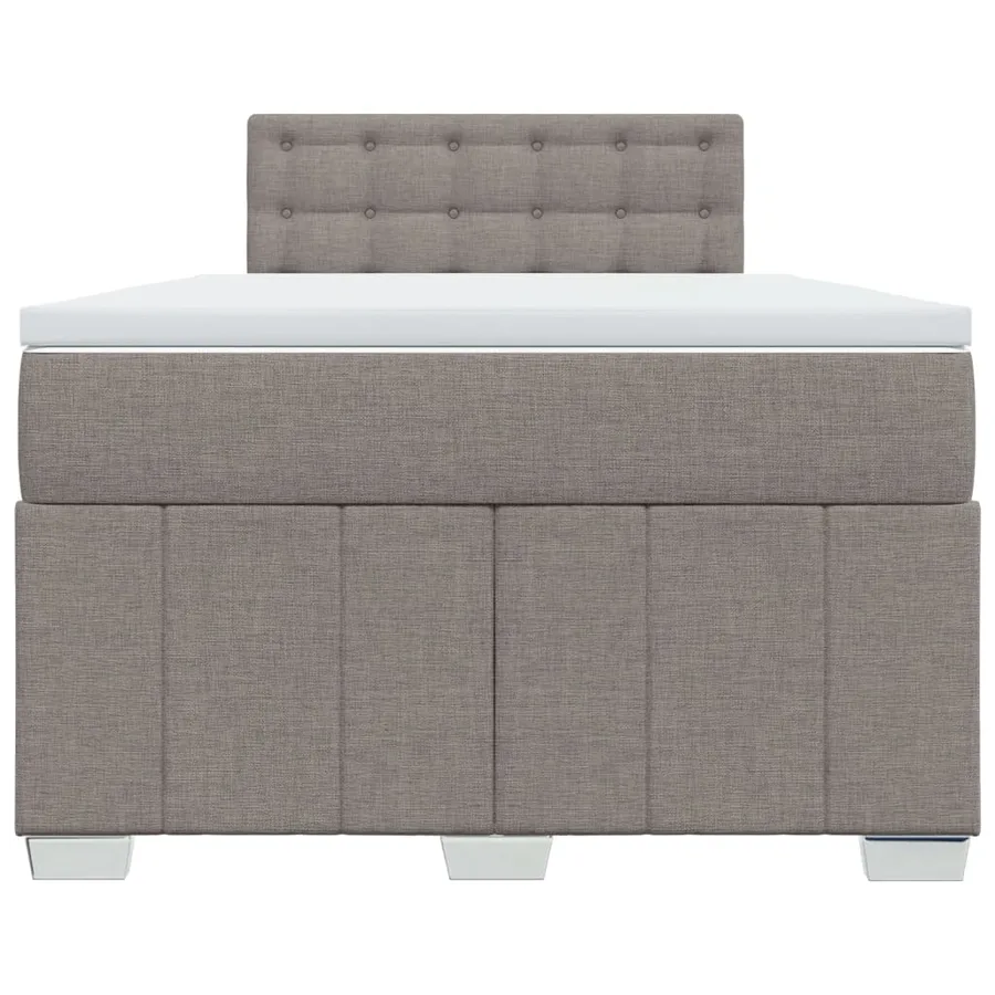 Sommier à lattes de lit avec matelas Taupe 120x200 cm Tissu - 6