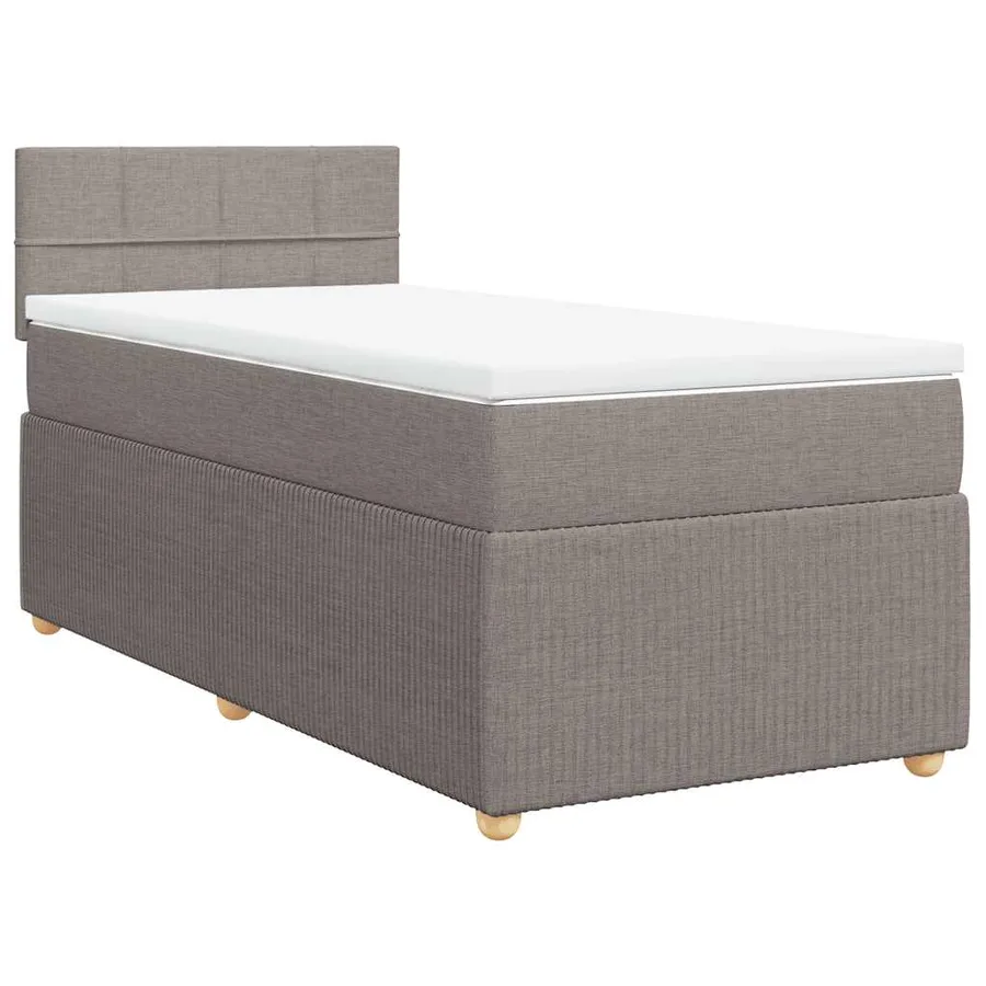 Sommier à lattes de lit avec matelas Taupe 80x200 cm Tissu - 2