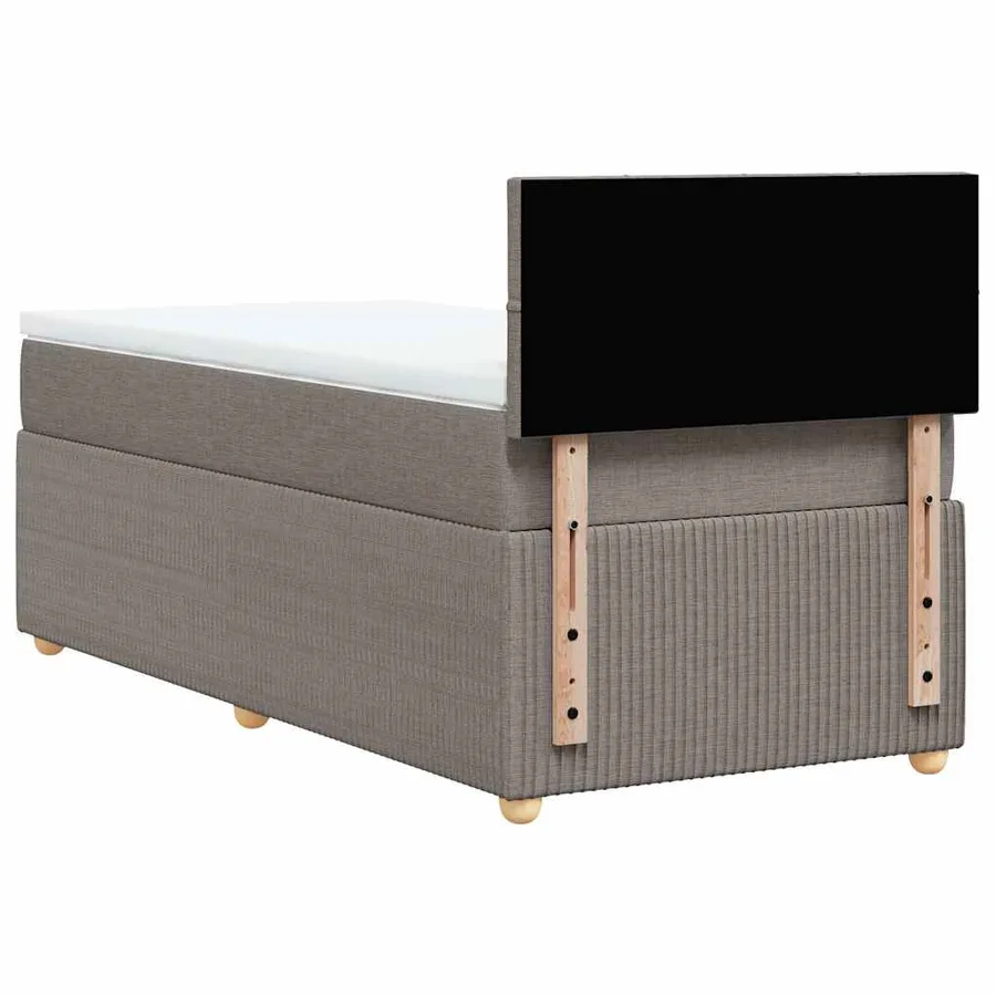 Sommier à lattes de lit avec matelas Taupe 80x200 cm Tissu - 6