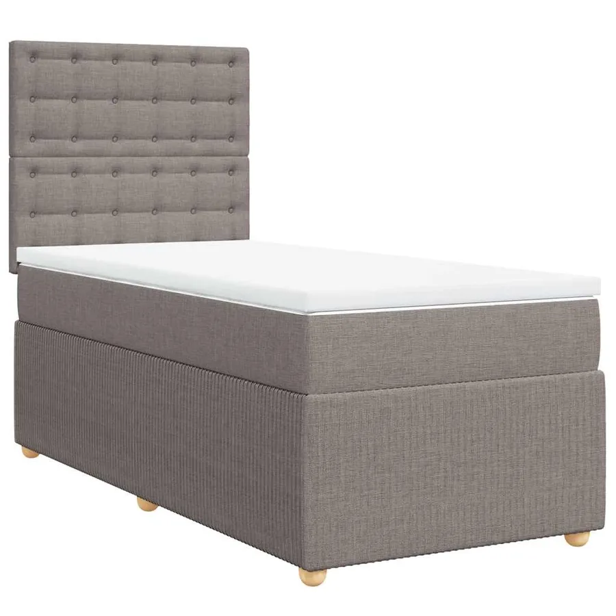 Sommier à lattes de lit avec matelas Taupe 80x200 cm Tissu - 2