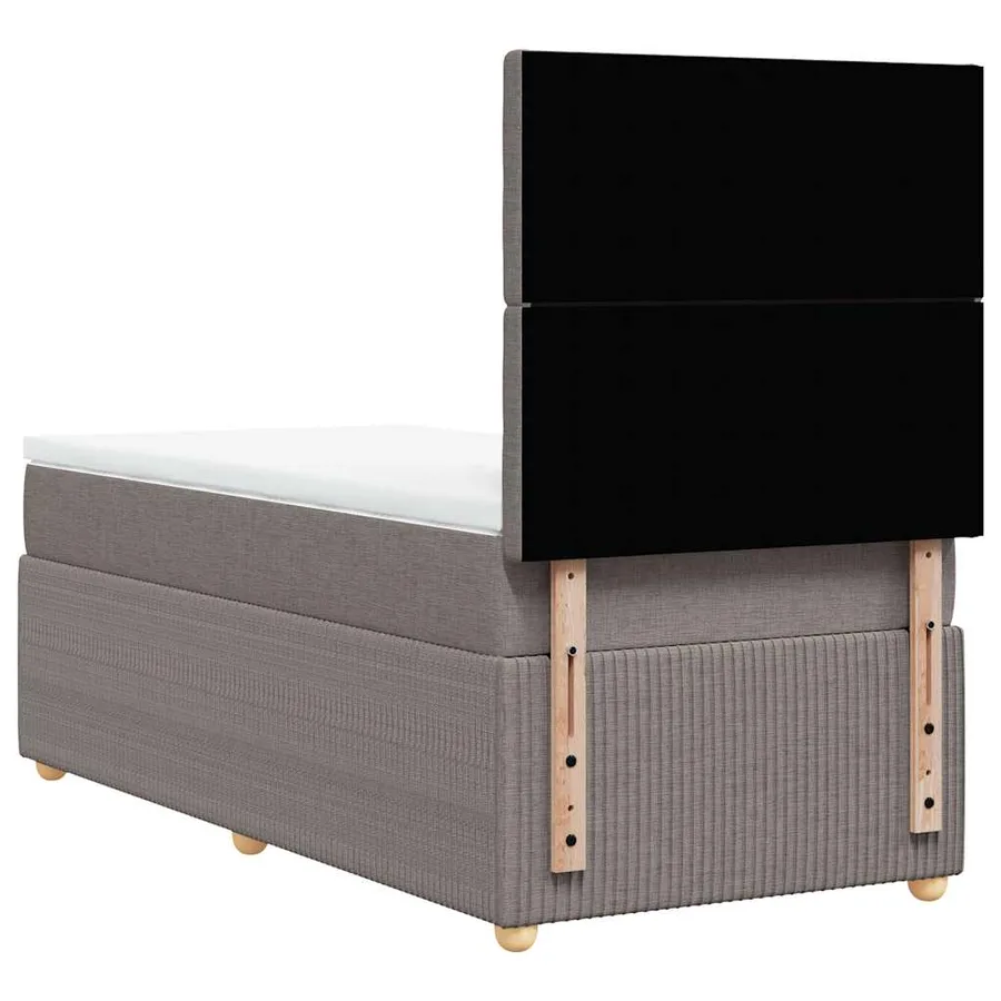 Sommier à lattes de lit avec matelas Taupe 80x200 cm Tissu - 6
