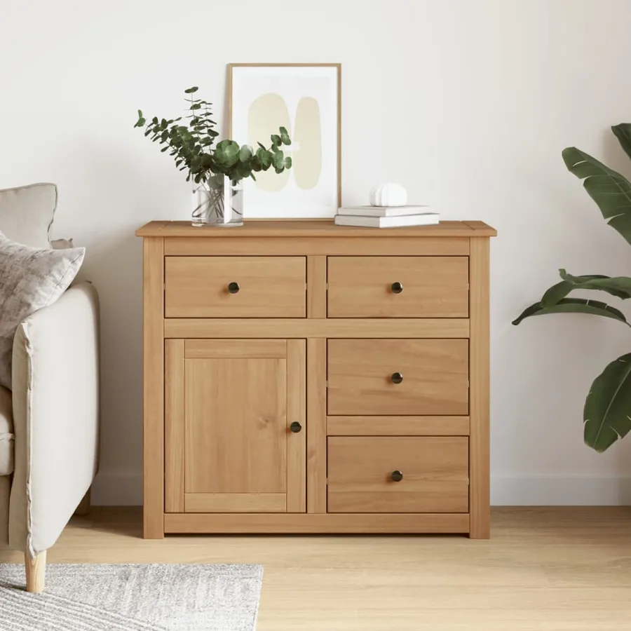 Buffet avec tiroirs PANAMA 93x40x80 cm bois massif de pin - 3