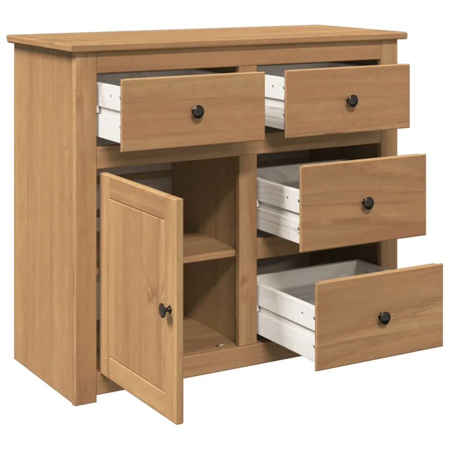 Buffet avec tiroirs PANAMA 93x40x80 cm bois massif de pin - 5